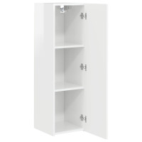 Produktbild för TV Vägghylla Glansig Vit 30 x 31 x 100 cm Konstruerat trä