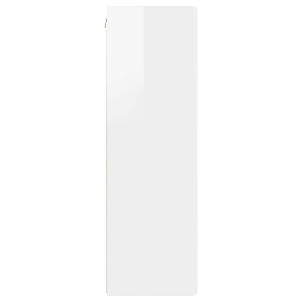 Produktbild för TV Vägghylla Glansig Vit 30 x 31 x 100 cm Konstruerat trä