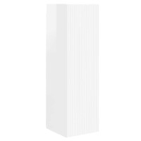 Produktbild för TV Vägghylla 2 pcs Glansig Vit 30 x 31 x 100 cm Konstruerat trä