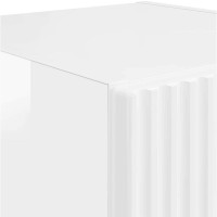 Produktbild för TV Vägghylla 2 pcs Glansig Vit 30 x 31 x 100 cm Konstruerat trä