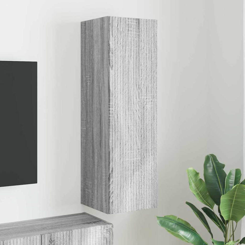 Produktbild för TV Vägghylla Grå Sonoma 30 x 31 x 100 cm Konstruerat trä