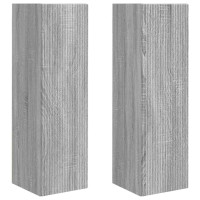 Produktbild för TV Vägghylla 2 pcs Grå Sonoma 30 x 31 x 100 cm Konstruerat trä