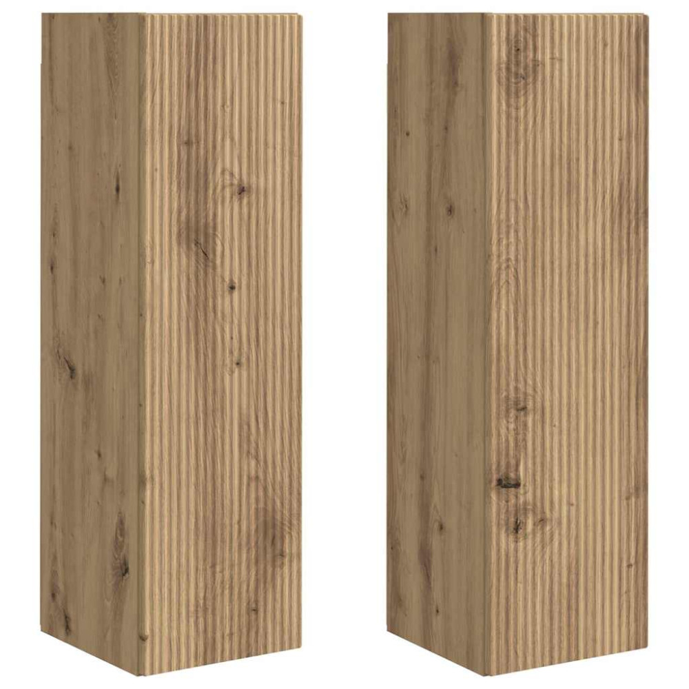Produktbild för TV Vägghylla 2 pcs Artisan Ek Konstruerat trä