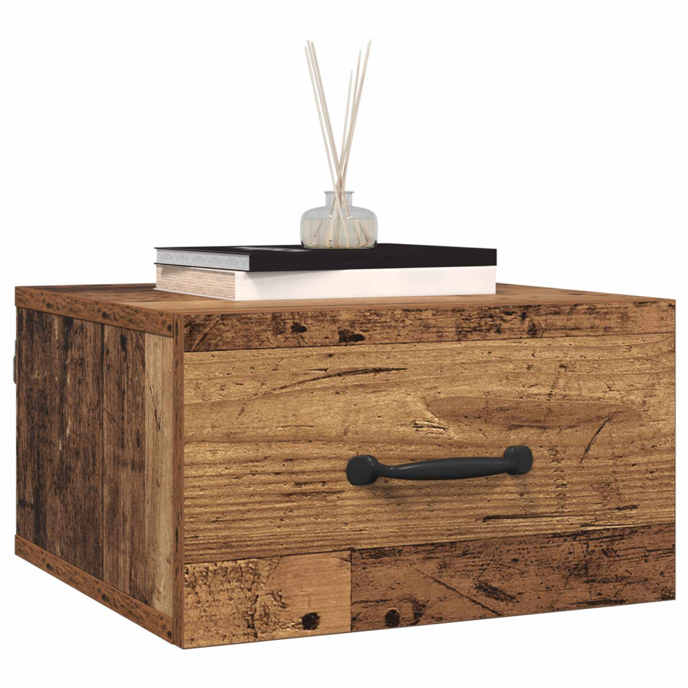 Produktbild för Nattduksbord Gammalt trä 35 x 35 x 20 cm Konstruerat trä