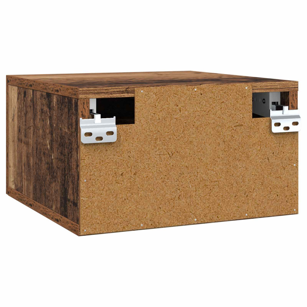 Produktbild för Nattduksbord Gammalt trä 35 x 35 x 20 cm Konstruerat trä