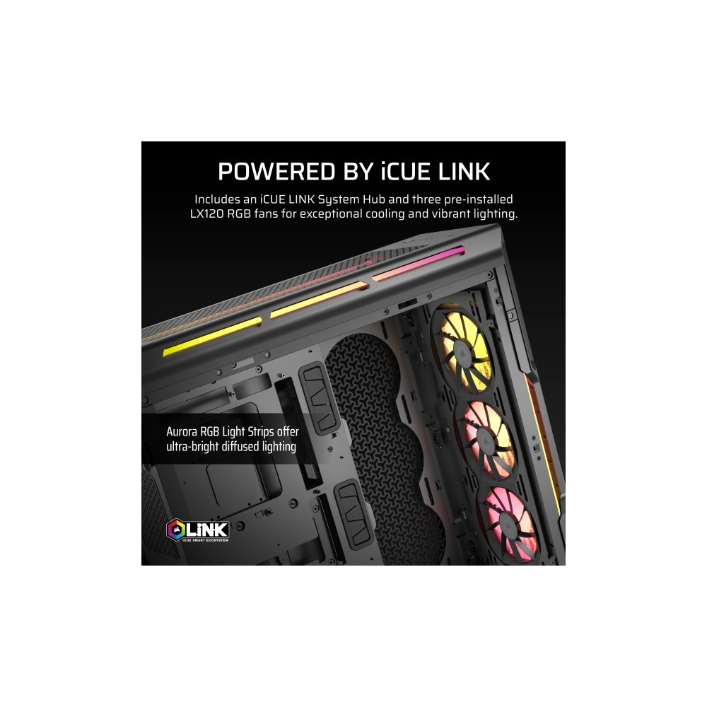 Produktbild för CORSAIR iCUE LINK 5000T LX RGB - mid tower - utökad ATX
