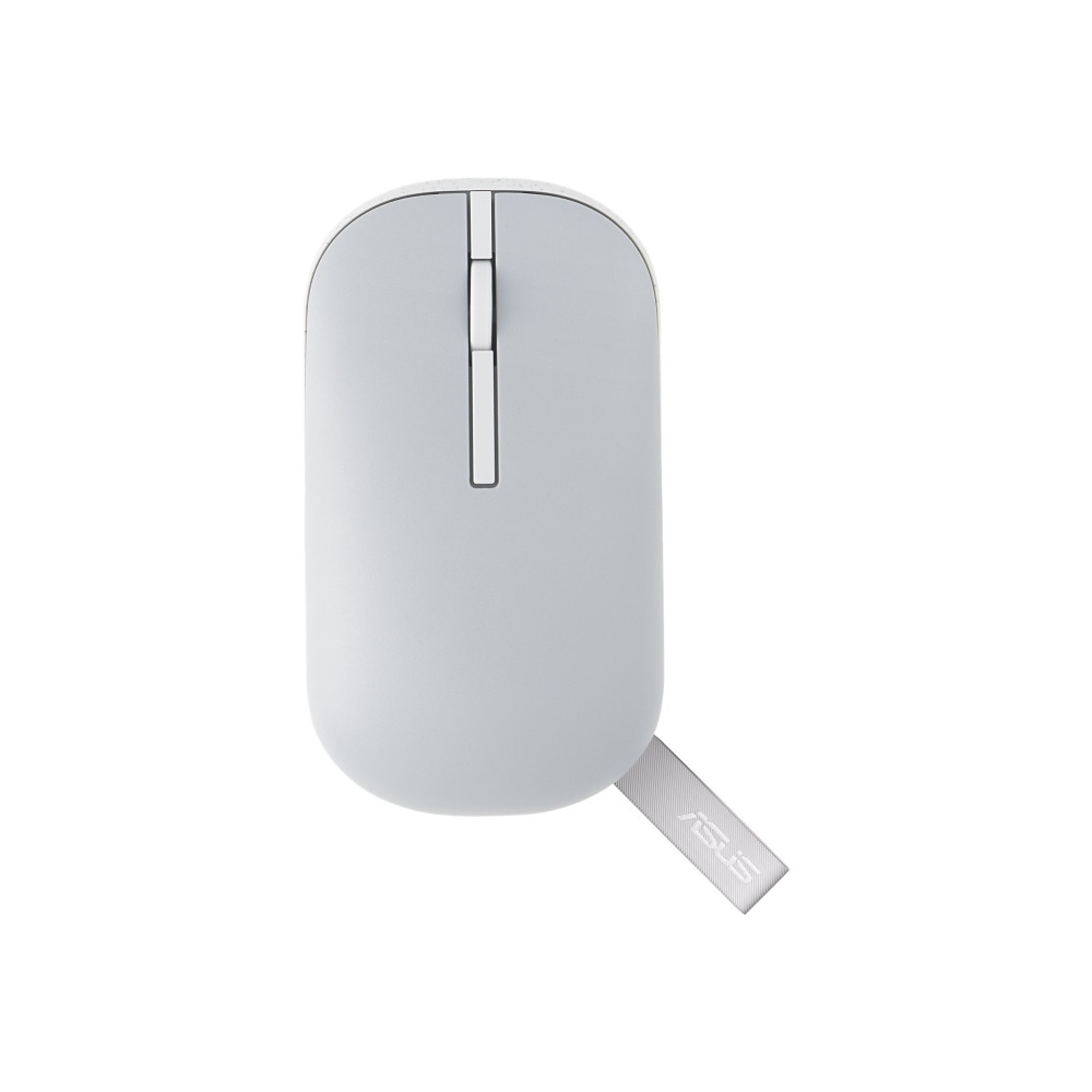Produktbild för ASUS Marshmallow MD100 Lite - mus - 2.4 GHz, Bluetooth 5.0 - grå