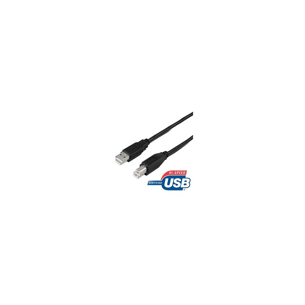 Produktbild för DELTACO USB-205S - USB-kabel - USB till USB typ B - 50 cm