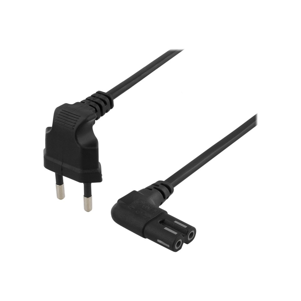 Produktbild för DELTACO - strömkabel - Eurokontakt till power IEC 60320 C7 - 50 cm