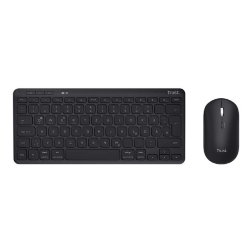 Trust Computer Products Trust Lyra - sats med tangentbord och mus - flera enheter - QWERTZ - tysk - svart Inmatningsenhet