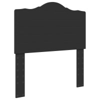 Produktbild för Sängram med huvudgavel Svart 70 x 190 cm Konstruerat trä