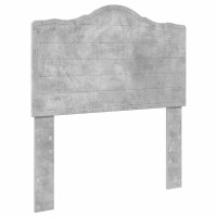 Produktbild för Sängram med huvudgavel Betonggrå 70 x 190 cm Konstruerat trä