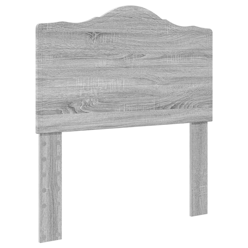 Produktbild för Sängram med huvudgavel Grå Sonoma 70 x 190 cm Konstruerat trä