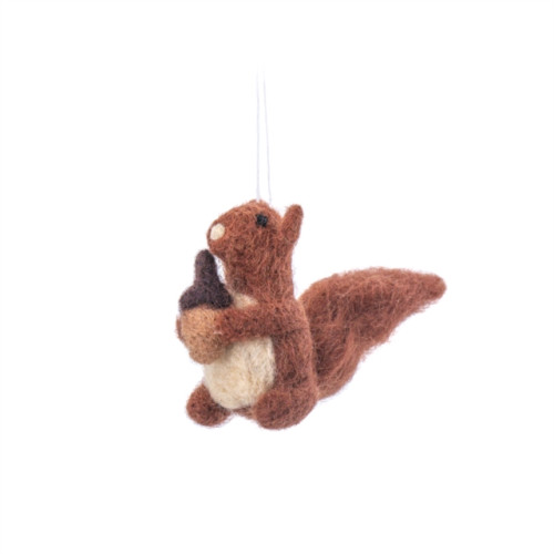 SASS & BELLE Squirrel with Acorn Felt Decoration
