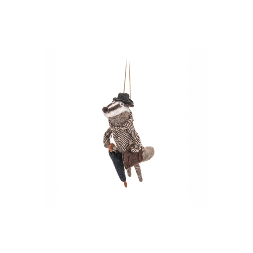 Produktbild för Bowler Badger Felt Decoration