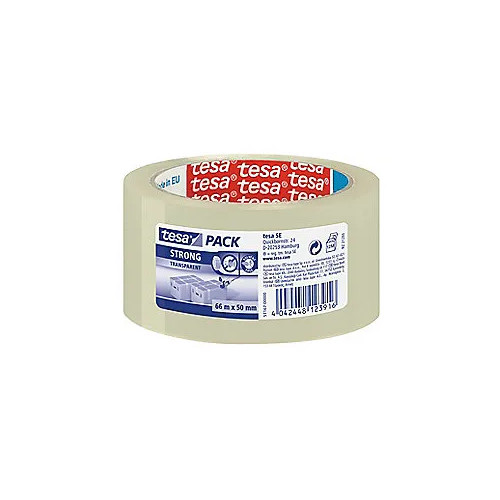 tesa Tesapack Strong förpackningstejp - 50 mm x 66 m - genomskinlig