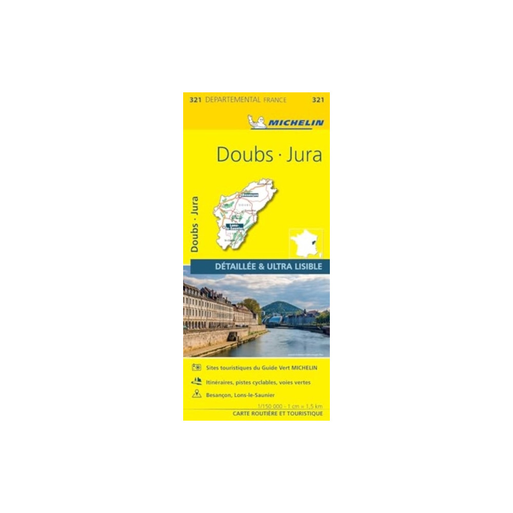 Produktbild för Doubs, Jura - Michelin Local Map 321