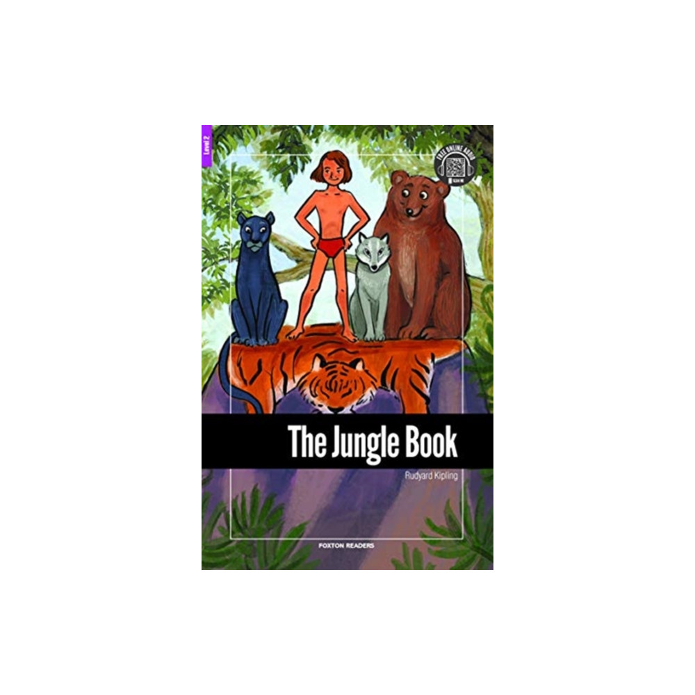 Produktbild för The Jungle Book - Foxton Reader Level-2 (600 Headwords A2/B1) with free online AUDIO (häftad, eng)