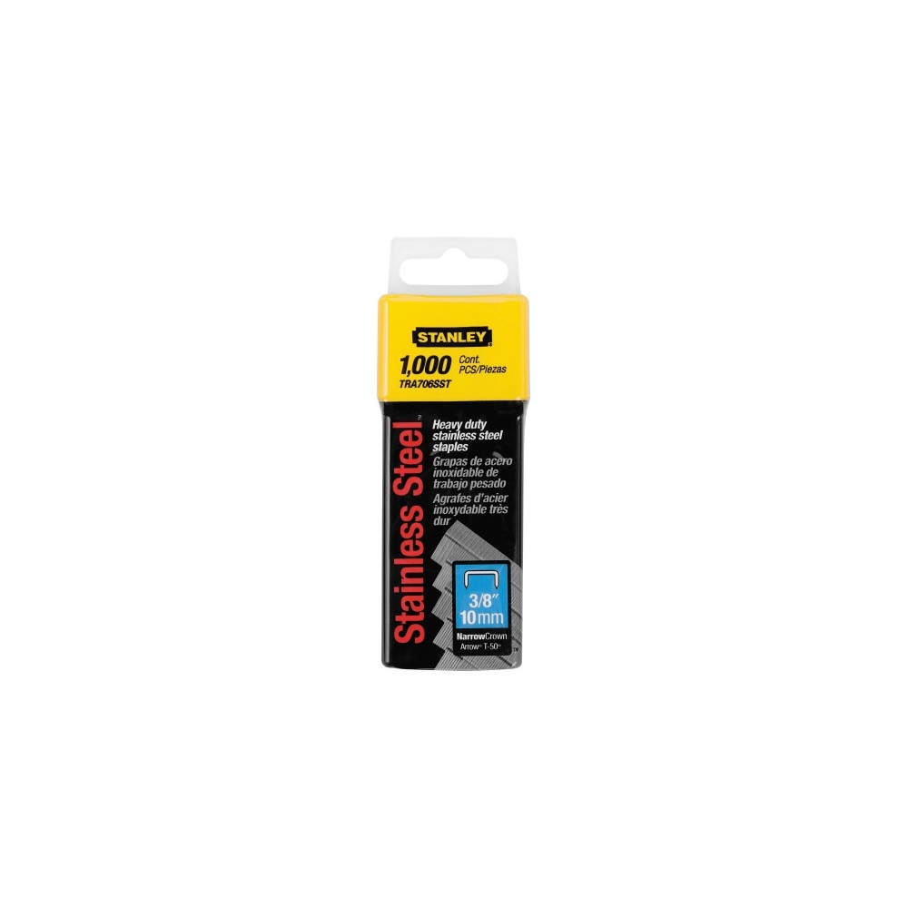 Produktbild för Stanley 1-TRA706-5T, Häftklammersats, 1 cm, Stål, Stål, 5000...