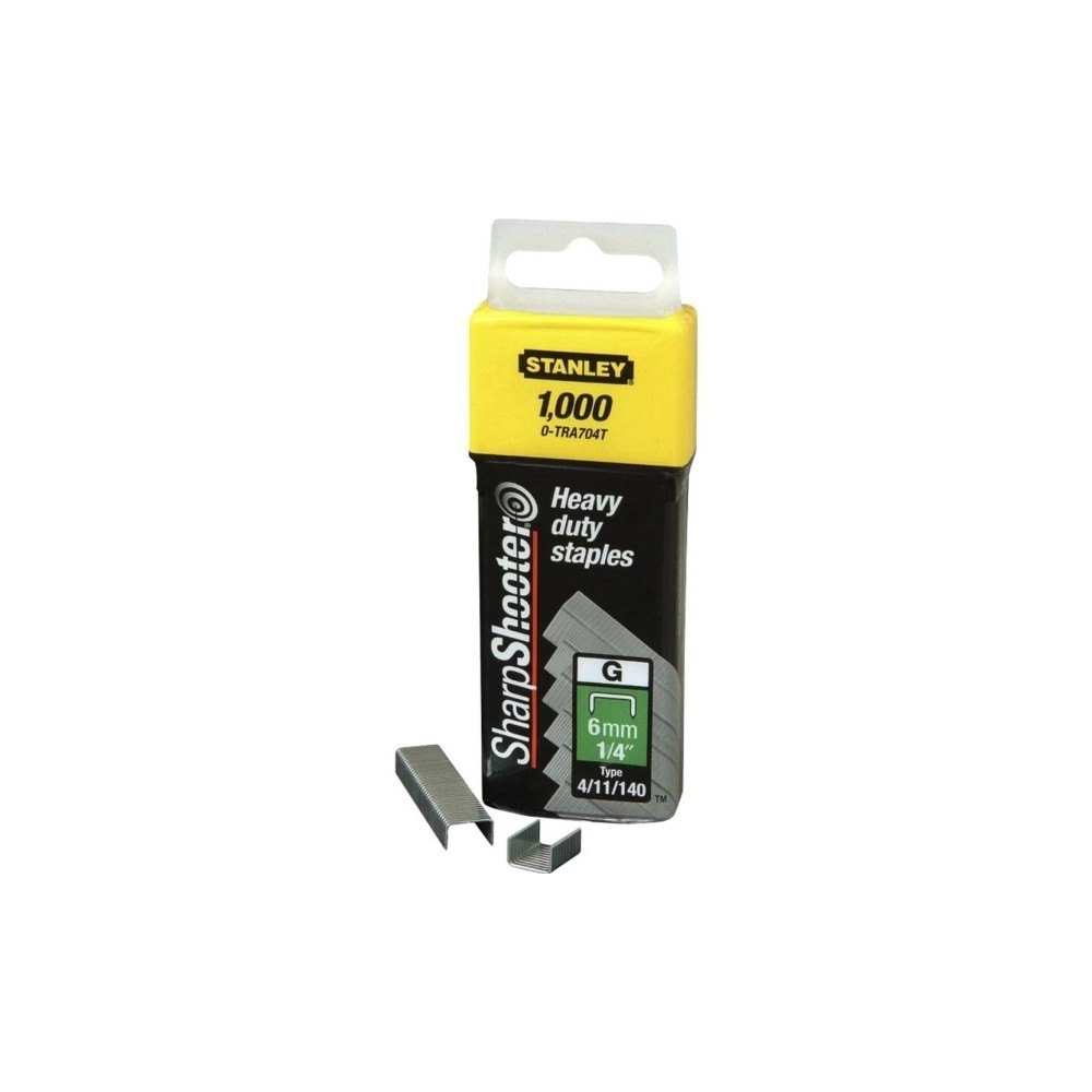 Produktbild för Stanley 1-TRA706-5T, Häftklammersats, 1 cm, Stål, Stål, 5000...