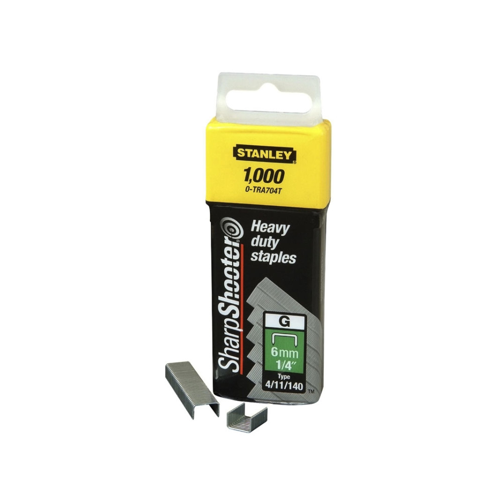 Produktbild för Stanley PUNTI TIPO - klamrar - 6 mm - paket med 1000