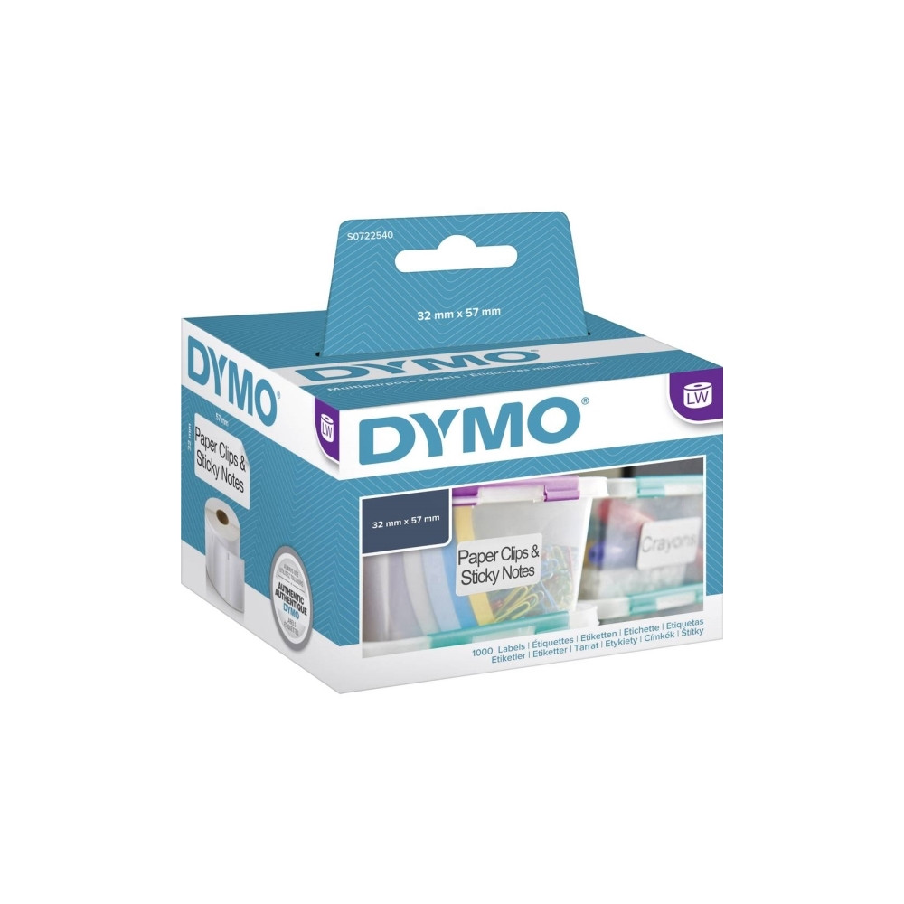Produktbild för DYMO LabelWriter - etiketter för flera ändamål - 1000 etikett (er) - 57 x 32 mm