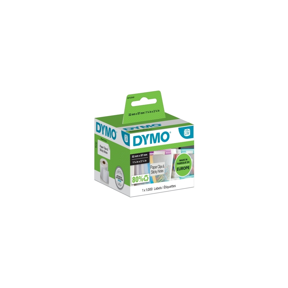 Produktbild för DYMO LabelWriter - etiketter för flera ändamål - 1000 etikett (er) - 57 x 32 mm
