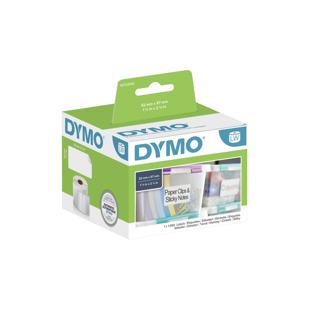 Produktbild för DYMO LabelWriter - etiketter för flera ändamål - 1000 etikett (er) - 57 x 32 mm