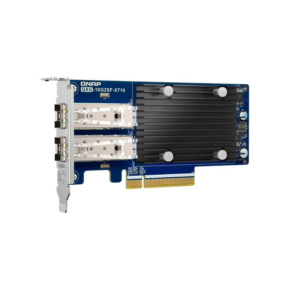 Produktbild för QNAP QXG-10G2SF-X710 - nätverksadapter - PCIe 3.0 x8 - 10 Gigabit SFP+ x 2