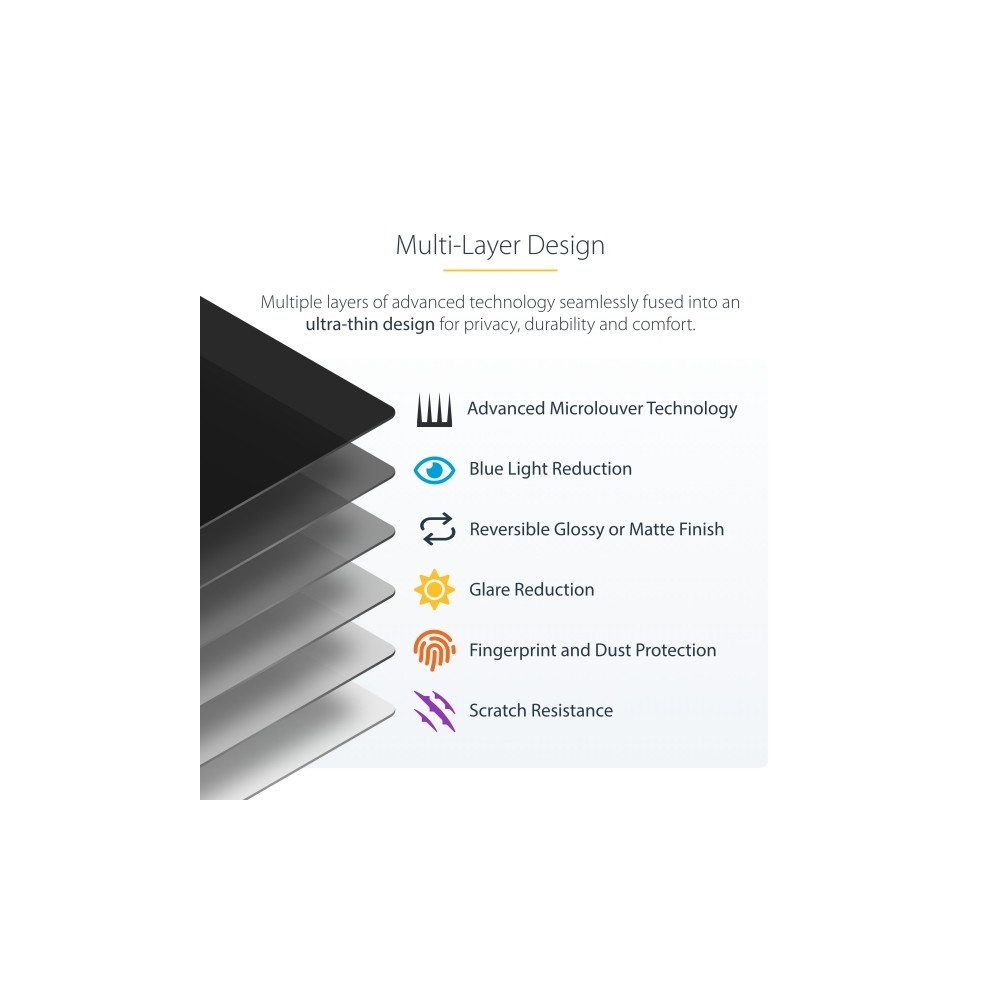 Produktbild för StarTech.com 15-inch MacBook Air 2023 Laptop Privacy Screen, Removable and Reversible Anti-Glare Privacy Filter, Magnetic Laptop Screen Protector with +/- 30 Deg. Viewing Angle - 51% Blue Light Reduction (15MAM-PRIVACY-SCREEN) - sekretessfilter till bärba