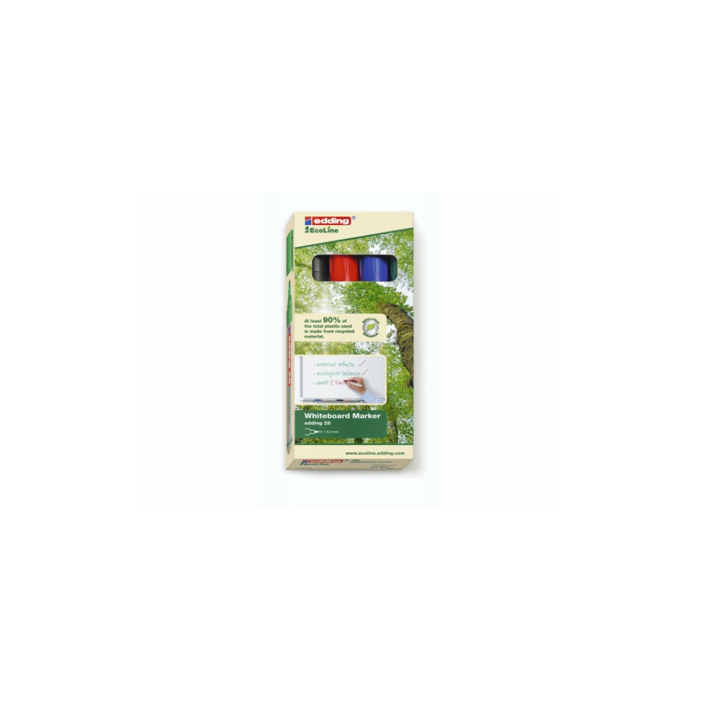 Produktbild för edding EcoLine 28 board - markering - svart, röd, blå, grön (paket om 4)