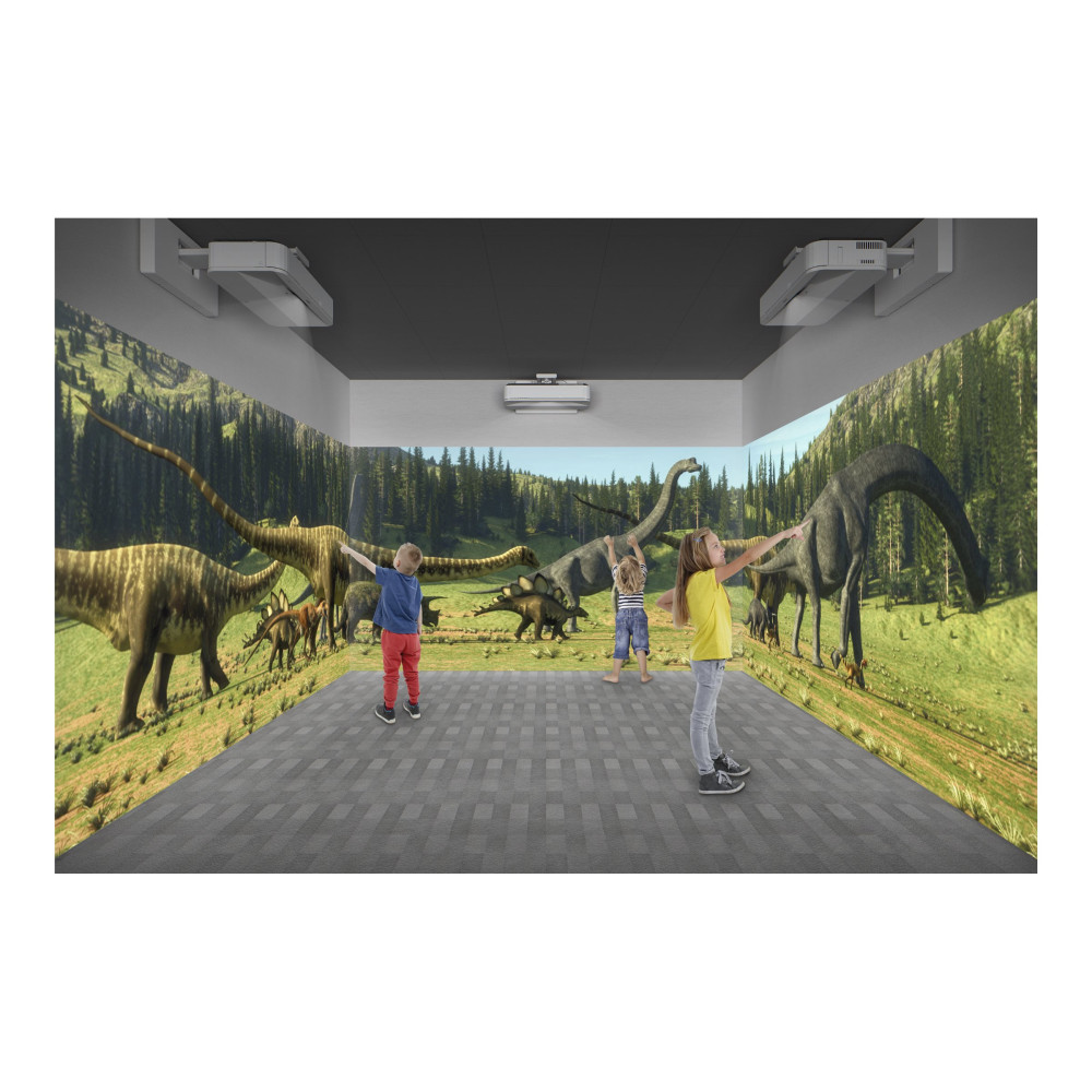 Produktbild för Epson EB-810E - 3LCD-projektor - super-ultra-short throw-objektiv - 802.11a/b/g/n/ac trådlös/LAN/Miracast - vit
