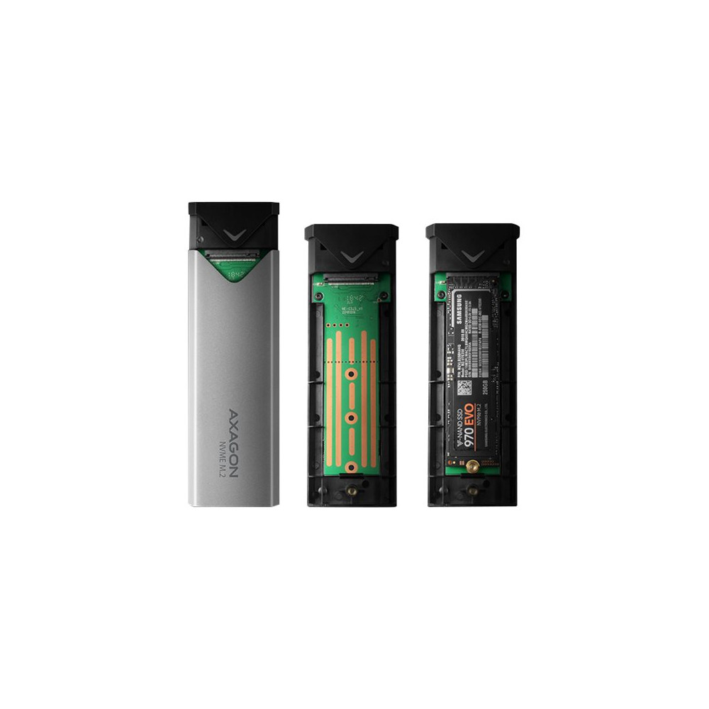 Produktbild för AXAGON EEM2-UG2 - förvaringslåda - M.2 NVMe Card / PCIe (NVMe) - USB 3.2 (Gen 2)