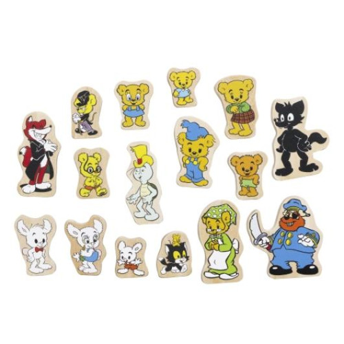 No Brand Bamse och vänner Träfigurer 16 delar