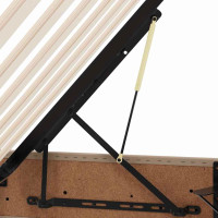 Produktbild för Förvaringssäng med huvudgavel Cappucino 120 x 200 cm Konstläder