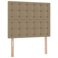 Produktbild för Förvaringssäng med huvudgavel Cappucino 120 x 200 cm Konstläder