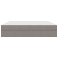 Produktbild för Förvaringssäng med madrass Taupe 200 x 200 cm Polyester
