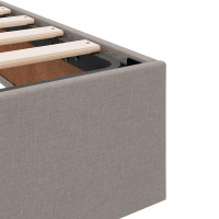 Produktbild för Förvaringssäng med madrass Taupe 200 x 200 cm Polyester