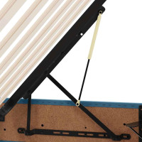 Produktbild för Förvaringssäng med madrass Mörkblå 140 x 200 cm Sammet