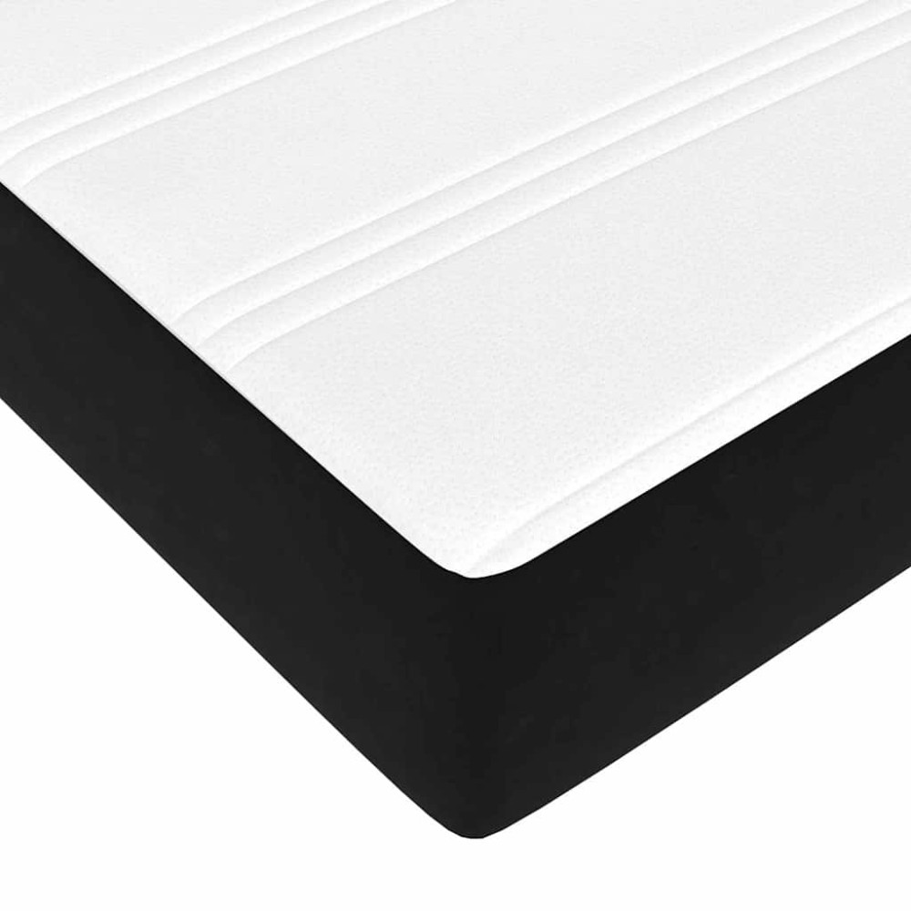 Produktbild för Förvaringssäng med madrass Svart 200 x 200 cm Sammet