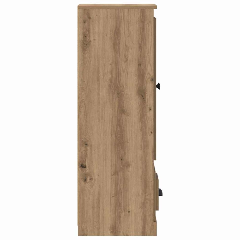 Produktbild för Skåp med låda 3 pcs Artisan Ek Konstruerat trä