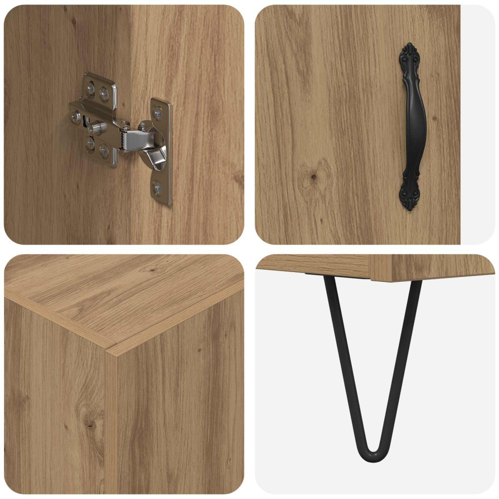 Produktbild för Skåp Artisan Ek 69,5 x 34 x 180 cm Konstruerat trä