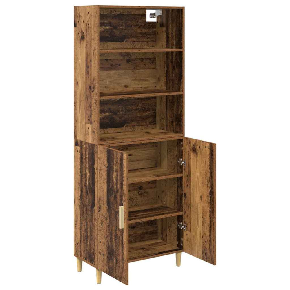 Produktbild för Skåp Gammalt trä 69,5 x 32,5 x 180 cm Konstruerat trä