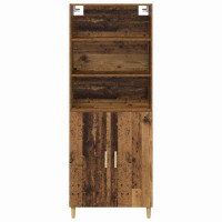 Produktbild för Skåp Gammalt trä 69,5 x 32,5 x 180 cm Konstruerat trä