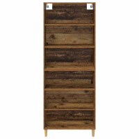 Produktbild för Skåp Gammalt trä 69,5 x 32,5 x 180 cm Konstruerat trä