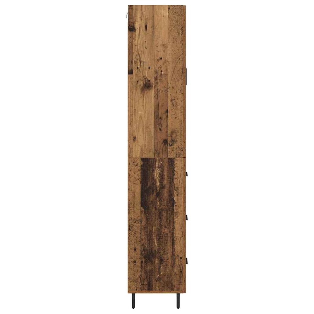 Produktbild för Skåp med låda 2 pcs Gammalt trä Konstruerat trä