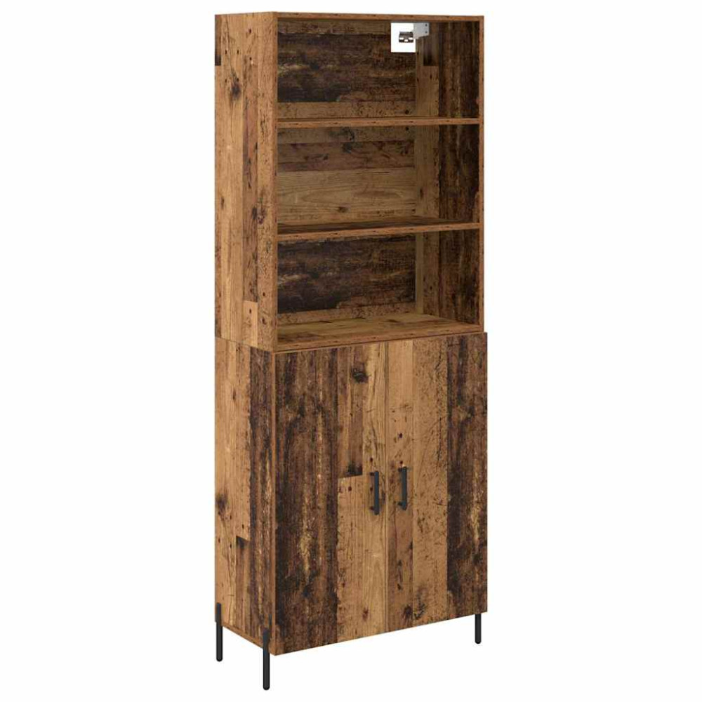 Produktbild för Skåp Gammalt trä 69,5 x 32,5 x 180 cm Konstruerat trä
