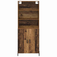 Produktbild för Skåp Gammalt trä 69,5 x 32,5 x 180 cm Konstruerat trä