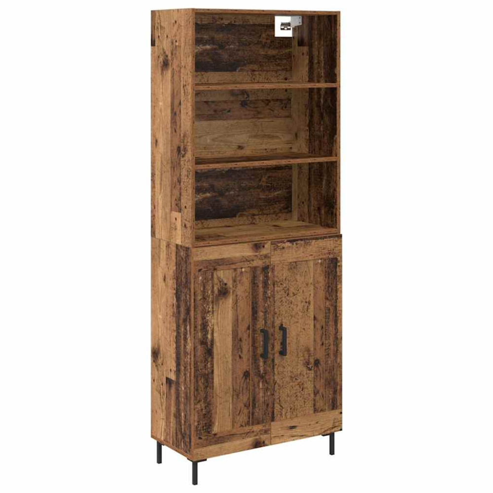 Produktbild för Skåp Gammalt trä 69,5 x 34 x 180 cm Konstruerat trä