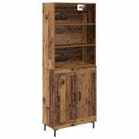 Produktbild för Skåp Gammalt trä 69,5 x 34 x 180 cm Konstruerat trä